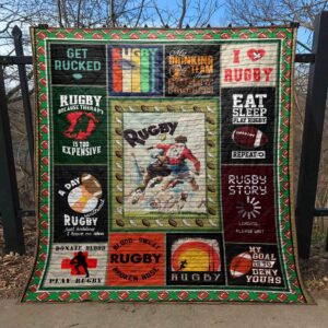 Eat Sleep Rugby Quilt X0308-12  Quilt